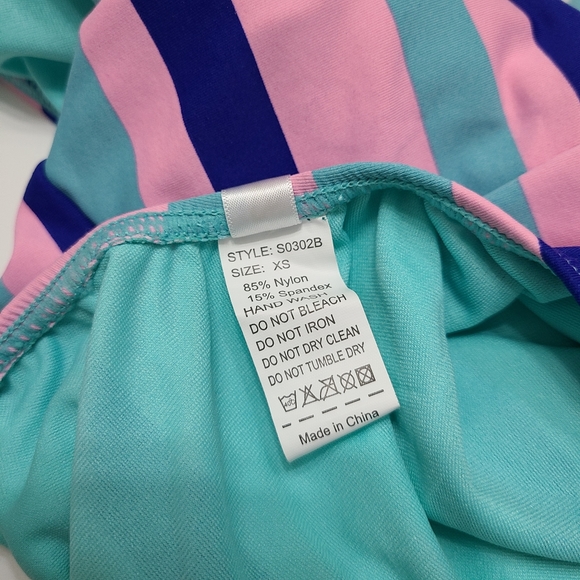 ✨SALE✨ Envya Swim High-Leg One Piece Striped Swimsuit - Picture 9 of 12